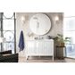 James Martin Vanities Athens 48" Single Bathroom Vanity in Glossy White with 3 cm Arctic Fall Solid Surface Top and Rectangular Sink, , large