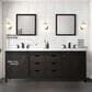 Lexora Home Marsyas 84" Double Bathroom Vanity in Brown with White Quartz Top and Rectangular Sinks, , large