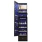 GigaCloud Swivel Jewelry Cabinet with Full Length Mirror and Storage Drawers in Black, , large