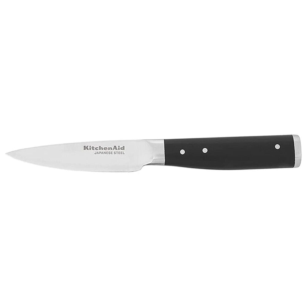 KitchenAid Gourmet 3.5&quot; Forged Paring Knife with Sheath in Stainless Steel and Black, , large