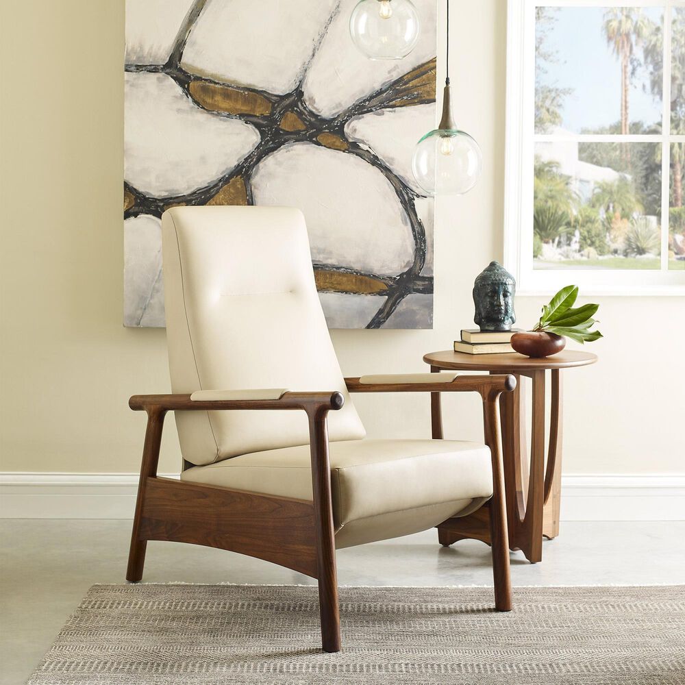 Stickley Furniture Walnut Grove Manual Recliner in Morganton Flax, , large