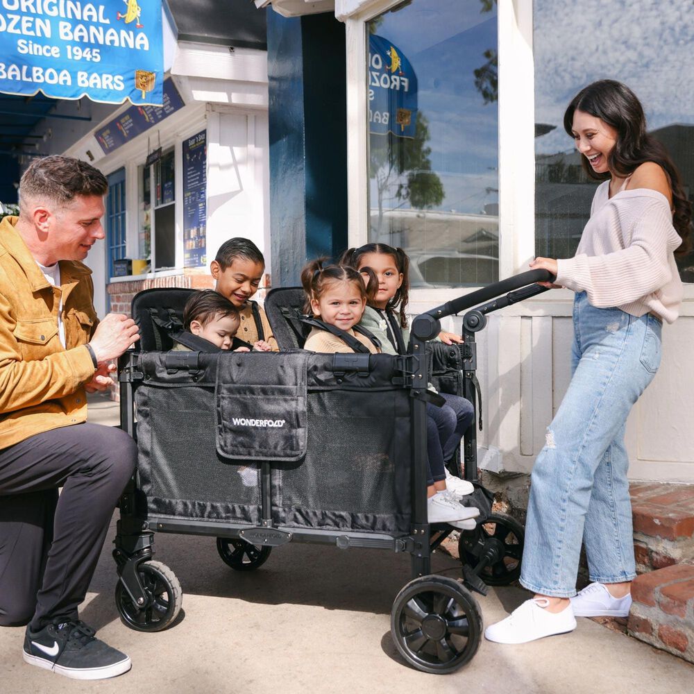 Wonderfold Elite Pro 4-Seater Stroller Wagon in Jet Black, , large