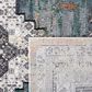Safavieh Aria ARA201M 2" x 8" Ivory and Blue Runner, , large