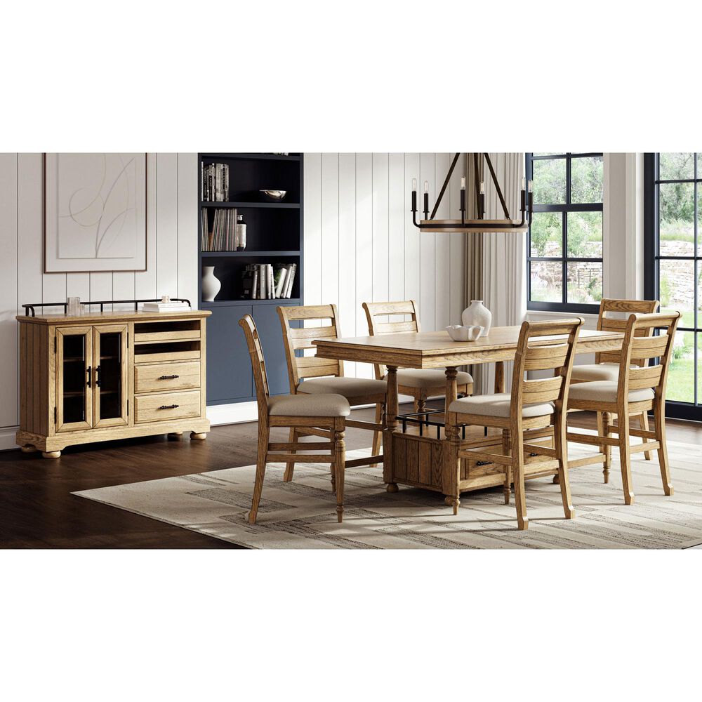 Sterling Timber Bellamy Lane 7-Piece Counter Height Dining Set in Caramel, , large
