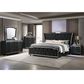 Pacific Landing Lorient 5 Piece King Wingback Bedroom Set in Black Velvet, , large
