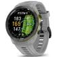 Garmin Approach S70 Smartwatch 41mm Black and Amp Yellow Ceramic Bezel Case with Powder Gray Silicone Band, , large