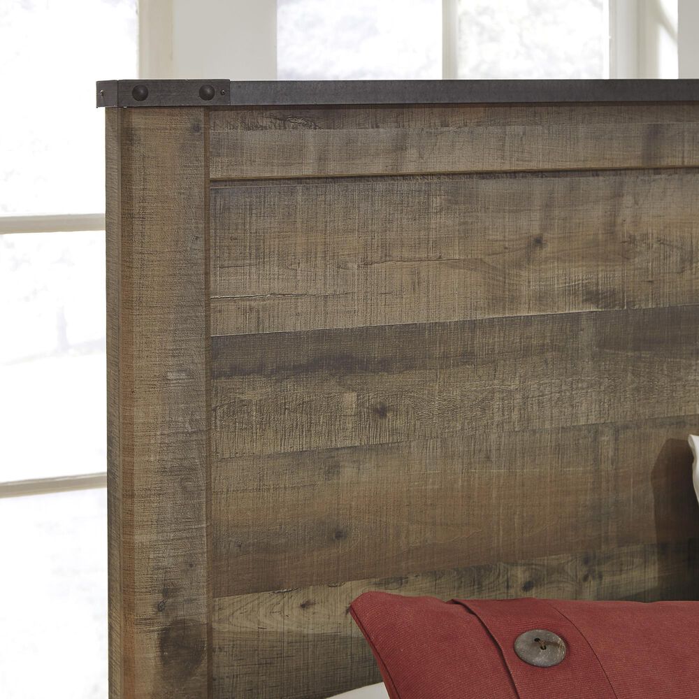 Ashley Trinell Full Bookcase Bed in Replicated Oak Grain, , large