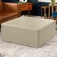 Jaxx Fairlie Faux Leather Ottoman in Natural Beige, , large