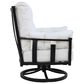 GatherCraft Seville Patio Club Swivel Chair with Cushion in Medora Ivory, , large