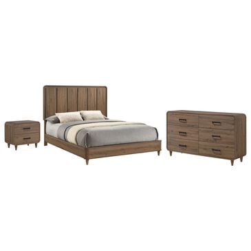 Crown Mark Nyomi Queen Panel Bed with Dresser and Nightstand in Light Brown, , large