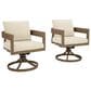 Ashley Serene Bay Patio Swivel Dining Chair in White (Set of 2), , large