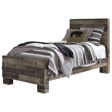 Signature Design by Ashley Derekson Twin Bed in Walnut and Gray, , large