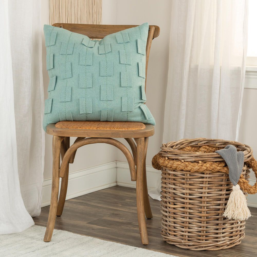 Rizzy Home Donny Osmond 20&quot; Down Filled Pillow in Aqua, , large