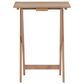 Linon Home Decor Acacia Folding TV Tray Table Set with Stand in Natural (Set of 4), , large