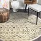 L&R Resources Sinuous Geometric Motif 6" Round Gray, Cream and Blue Area Rug, , large