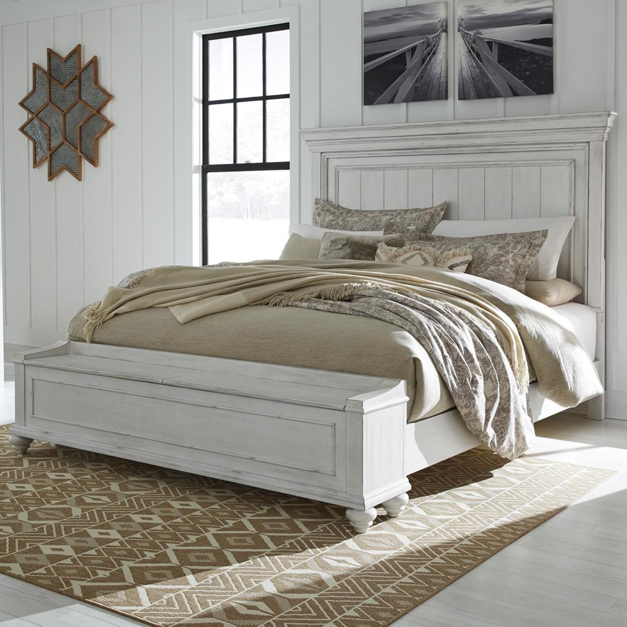 Ashley king platform shop bed