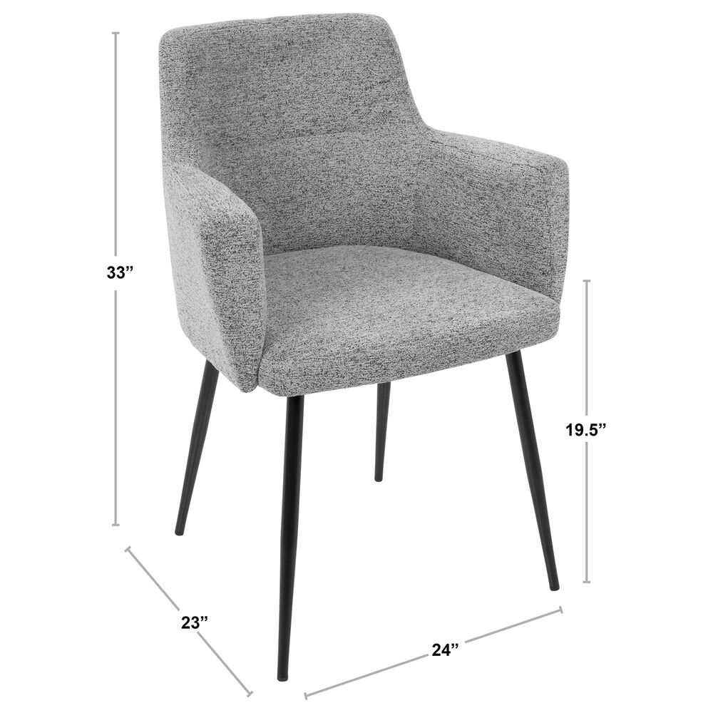 Lumisource Andrew Dining Chair in Black/Gold &#40;Set of 2&#41;, , large