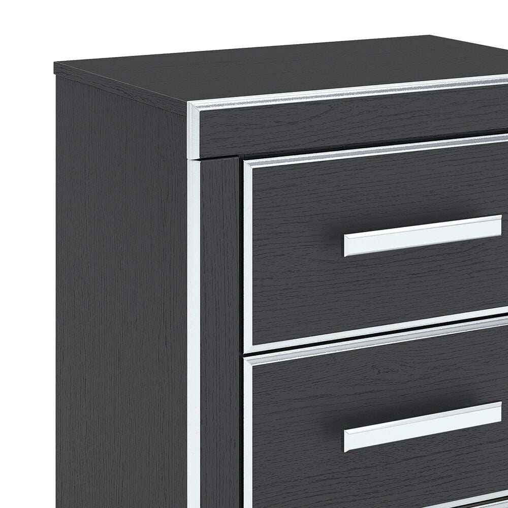 Ashley Zuraleus Queen Upholstered Panel Bed with Two Nightstands in Matte Black, , large