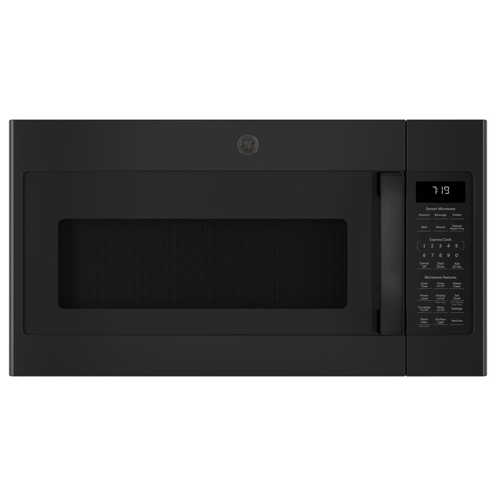 GE Appliances 2-Piece Kitchen Packages with 30&quot; Freestanding Gas Range and 1.9 Cu. Ft. Over-the-Range Microwave Oven in Black, , large