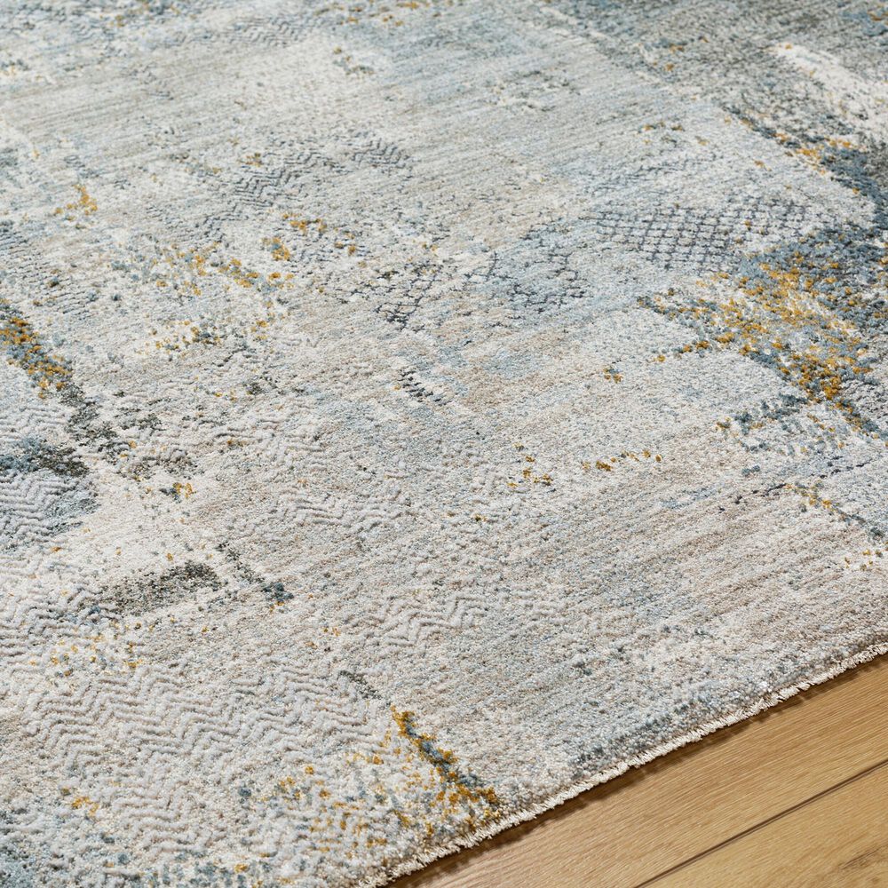 Surya Dresden Dusty Sage, Taupe, Deep Teal, Off-White, Ink Blue, Light Gray and Mustard 6'7" x 9'6" Area Rug, , large