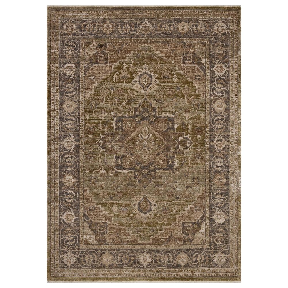 Loloi Haywood Moss and Charcoal 6"7" x 9"2" Area Rug, , large
