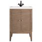 James Martin Vanities Linden 24" Single Bathroom Vanity in Whitewashed Walnut with 5 cm White Glossy Resin Top and Rectangular Sink, , large