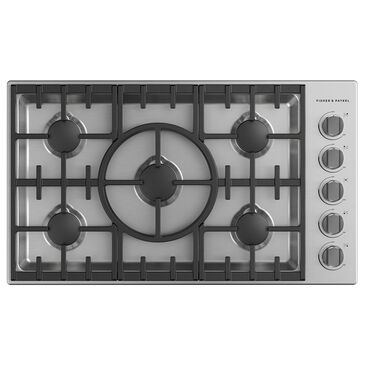 Fisher & Paykel 36" Gas Cooktop with 5 Sealed Dual Flow Burners in Stainless Steel, , large