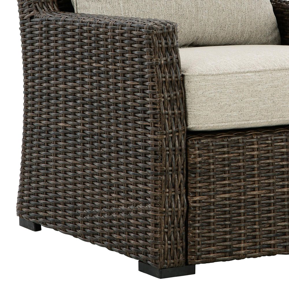 Ashley Brook Ranch Outdoor Lounge Chair in Brown, , large