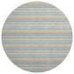 Dalyn Rug Company Soft Essentials Striped Seaside 8" Round Indoor/Outdoor Area Rug, , large