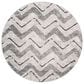 Safavieh Adirondack ADR121P 6" Round Silver and Charcoal Area Rug, , large