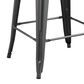 Furniture of America Patterson Counter Height Chair in Dark Bronze and Dark Oak (Set of 2), , large