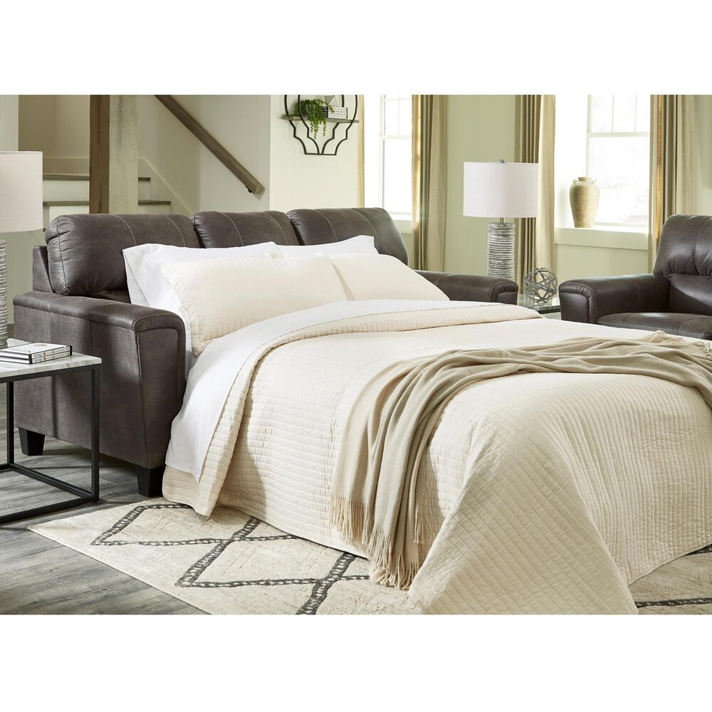Ashley Navi Stationary Queen Sofa Sleeper in Smoke, , large