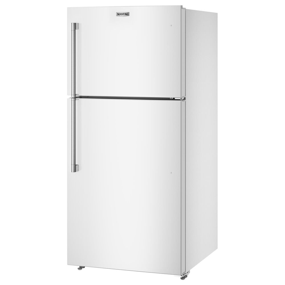 Maytag 19 Cu. Ft. Top Freezer Refrigerator with Garage Mode in White, , large