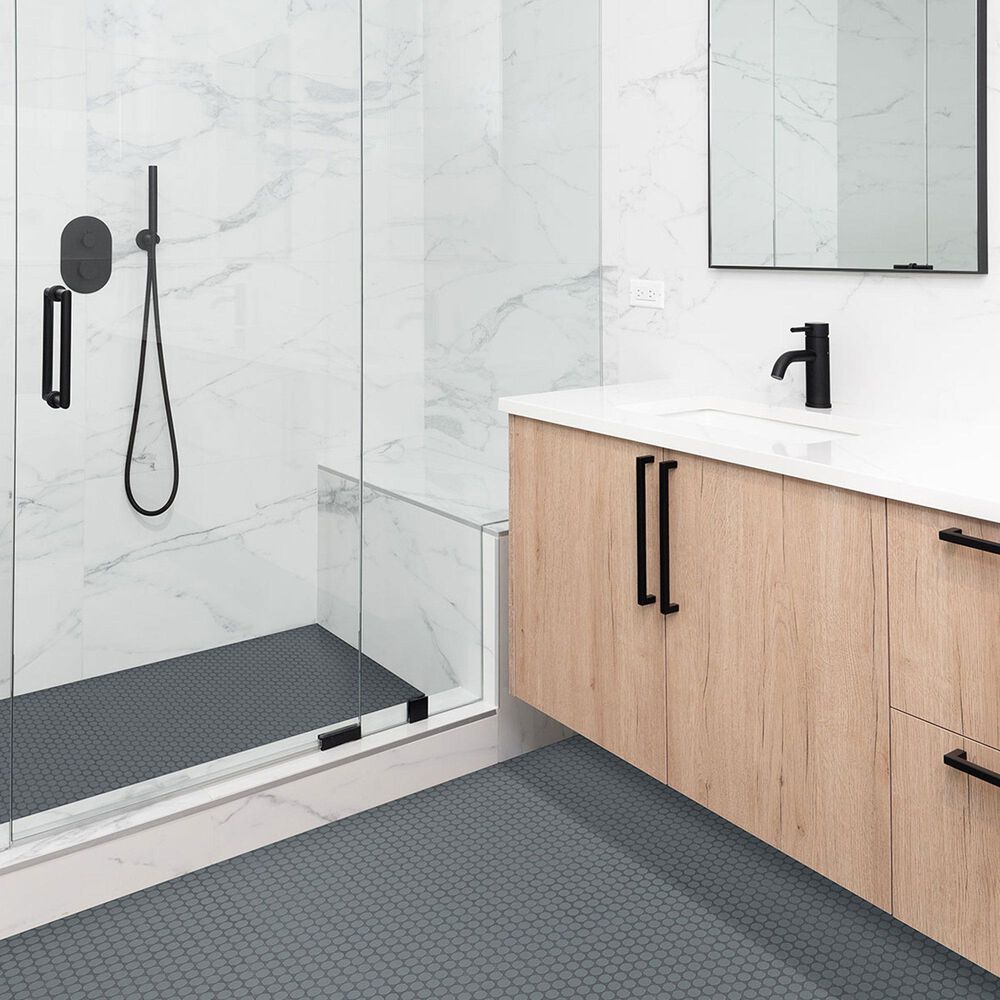 MS International Cielo Azul 2" Penny Round on 12" x 12" Porcelain Mosaic Sheet, , large