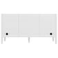 James Martin Vanities Myrrin 60" Double Bathroom Vanity in Bright White with 3 cm Eternal Jasmine Pearl Silestone Top, Rectangular Sinks and FreePower Wireless Charger, , large