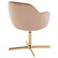 LumiSource Buena Swivel Accent Chair in Brown, , large