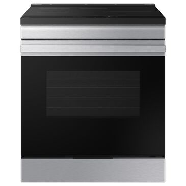 Samsung Bespoke Bespoke 6.3 Cu. Ft. Smart Slide-In Electric Induction Range with Anti-Scratch Glass Cooktop in Stainless Steel, , large