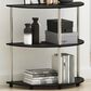 HOMLUX Turn-N-Tube 3-Tier Half Round Console Table in Black Oak, , large