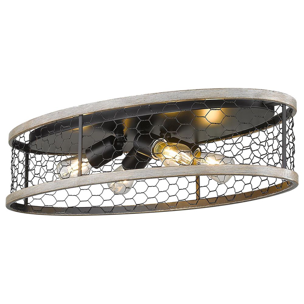 Golden Lighting Bailey 24" Flush Mount in Matte Black, , large
