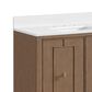 37B Kinsale 36" Single Bathroom Vanity Cabinet in Walnut Drift with White Composite Stone Top and Backsplash, , large