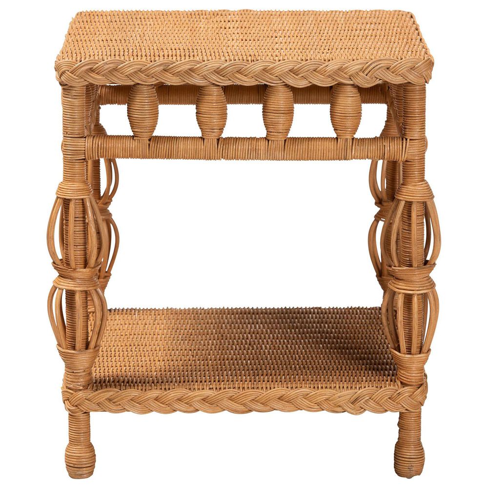 Baxton Studio Dolby End Table in Light Honey, , large