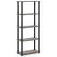 HOMLUX 5-Tier Display Rack in French Oak and Black, , large