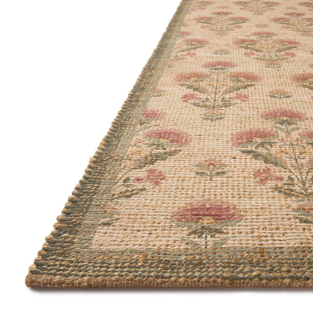 Chris Loves Julia x Loloi Rue Sage and Blush 7'6" x 9'6" Area Rug, , large