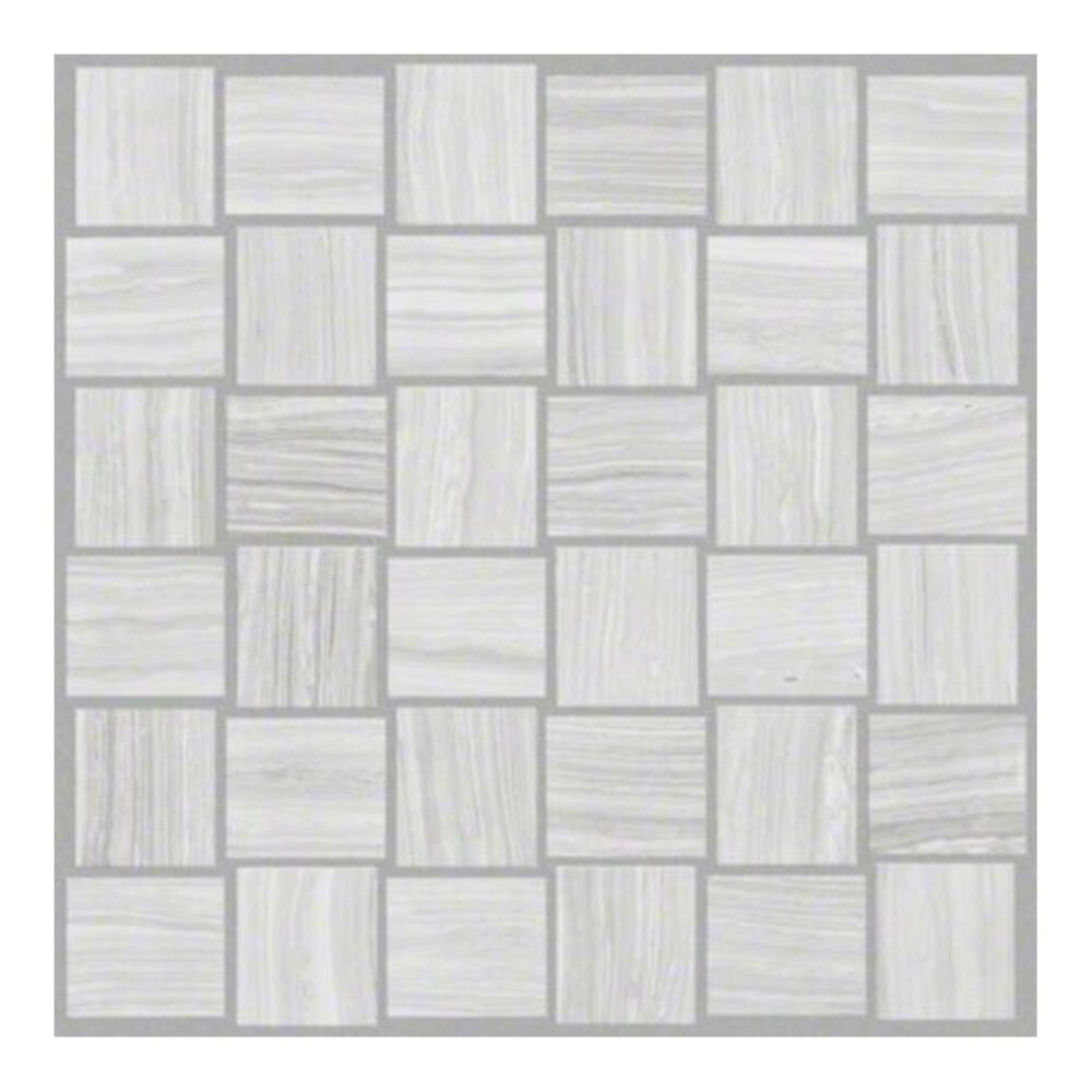 Shaw Rockwood Plank Glacier 12" x 12" Porcelain Mosaic Sheet, , large