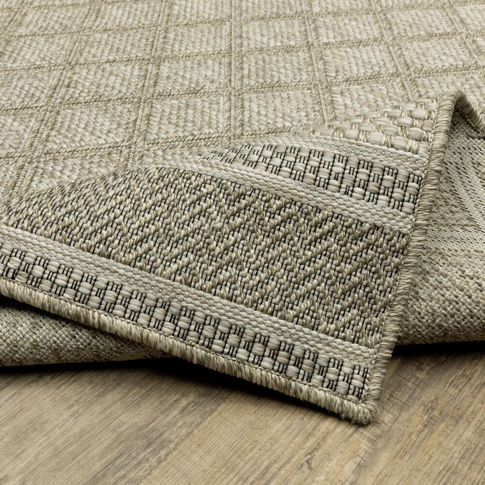 Oriental Weavers Tortuga TR10A 1&#39;10&quot; x 7&#39;6&quot; Beige and Black Runner, , large