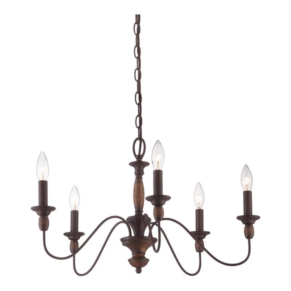 Quoizel Holbrook 5 Light Chandelier in Tuscan Brown, , large