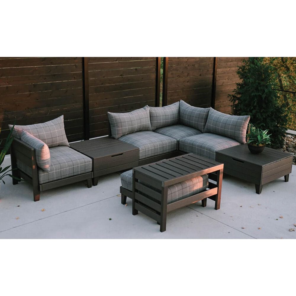 Amish Country Latitude Patio Coffee Table in Coffee, , large