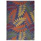 Nourison Aloha ALH18 3"6" x 5"6" Navy and Multicolor Indoor/Outdoor Area Rug, , large