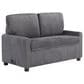 Lifestyle Solutions Drew Twin Loveseat Sleeper with Gray Cushion in Brown, , large