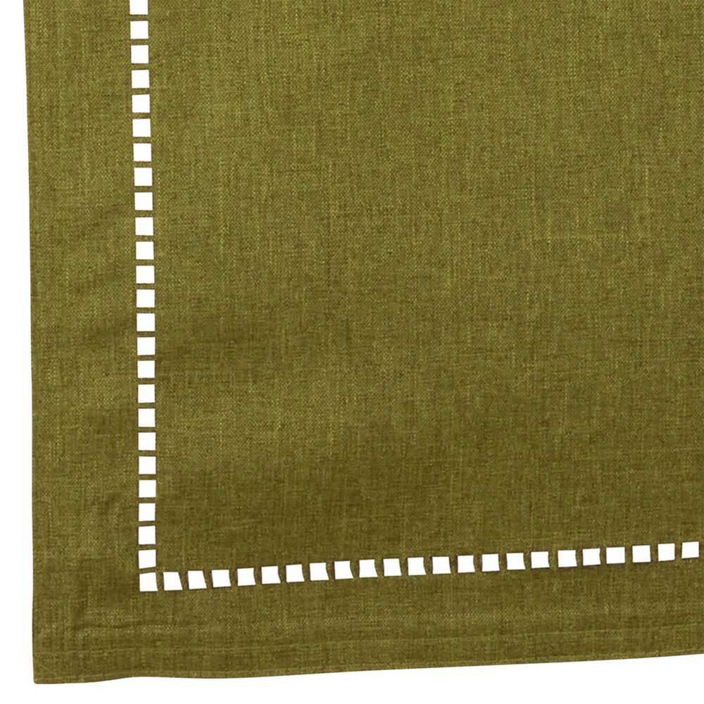 Saro 13" x 19" Laser-Cut Hemstitch Placemat in Green, , large